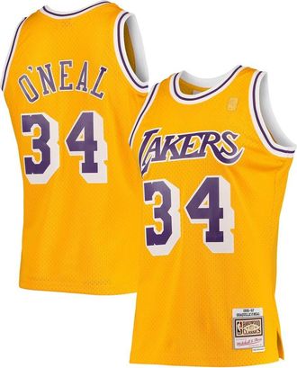 Mitchell & Ness Mens Mitchell & Ness Shaquille ONeal Gold Los Angeles Lakers 1996/97 Hardwood Classics Swingman Jersey at Nordstrom, Size Small
