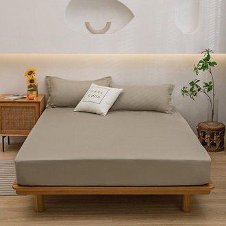 OEM S&aacute;bana Bajera Ajustable, 160 X 200 X 30 Cm, De Algod&oacute;n Puro Superfino, Apta Para Colchones De Hasta 30 Cm De Grosor, Color Verde Claro