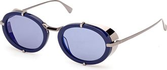 Max Mara MM0103 SELMA 90X Womens Sunglasses Blue Size 51