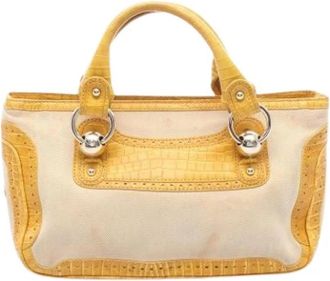 Celine Pre-owned Vintage Handbag - Dames - Vintage Handtas - Geel - ONE Size - Leer - Vintage