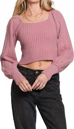 Saltwater Luxe Marley Long Sleeve Sweater In Mauve