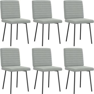 vidaXL Vidaxl - Sillas De Comedor Giratorias 6 Uds Terciopelo Gris Claro