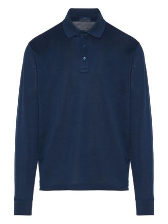 Paul & Shark long-sleeve polo shirt - men - Cotton - XXXL - Blue