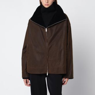 Toteme Giacca country con zip marrone