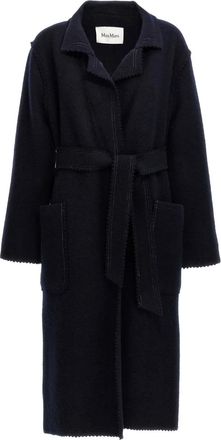 Max Mara Cappotto con cintura - Blu