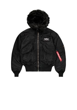 Alpha Industries Winterjacke ALPHA INDUSTRIES 45/P Hooded Custom, Herren, Gr. XXL, schwarz (schwarz, schwarz), Obermaterial: 100% Nylon; Futter: 100% Nylon; F&uuml;llung: 1