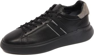 Hogan H580 Allacciato H Slash - Heren - Sneakers - Zwart - 45 EU - Katoen - Schoenen