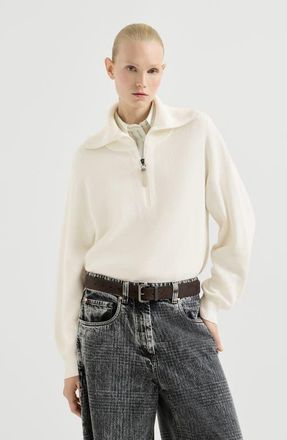 Brunello Cucinelli English rib knit cardigan in Panama at Nordstrom, Size Small