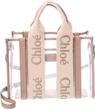 Chlo&eacute; Woody Small Vinyl & Leather Tote