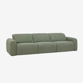 Sklum Sof&aacute; De 3 Plazas Reclinable Y El&eacute;ctrico Tapizado Peggy Sklum