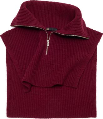 Maje zip-up collar - Rosso