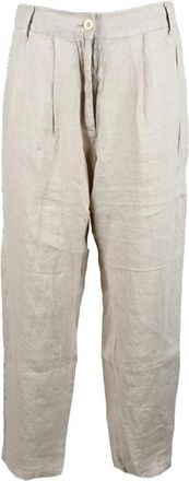 Replay Rechte Broek - Dames - Straight fit broeken - Beige - W25 - Linnen - Broeken