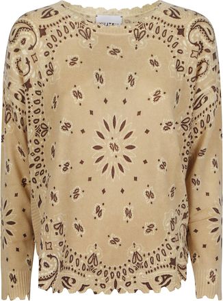 Kujten Mela Abba Bandana Bico Floral Cashmere Sweater