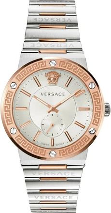 Versace Greca Logo Watch - Heren - Horloges - Grijs - ONE Size - Accessoires