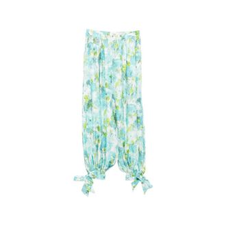 Chlo&eacute; Broeken, Dames, Veelkleurig, S, Pliss&eacute; Wijde Broek