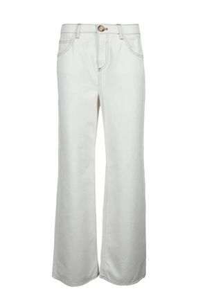 L'autre Chose White High-Waisted Jeans