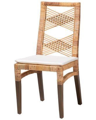 Baxton Studio Poltak Modern Bohemian Rattan Dining Chair