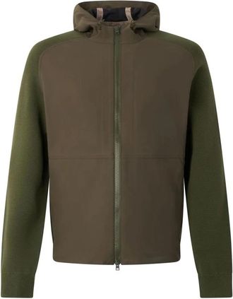 Herno Panelled Hooded Jacket - Heren - Zomerjassen - Groen - L - Katoen - Jassen