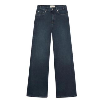 iBlues Ninapower Wijde Jeans - Dames - Loose Fit Jeans - Blauw - M - Katoen - Jeans