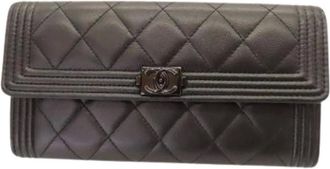 Chanel Pre-owned Boy Caviar Long Wallet - - Pre-owned - Donna - Nero - ONE SIZE
