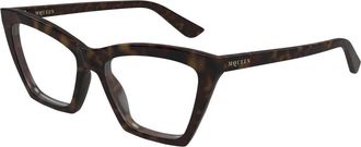 Alexander McQueen Cat Eye Frame - Dames - Brillen - Bruin - 54 MM - Accessoires