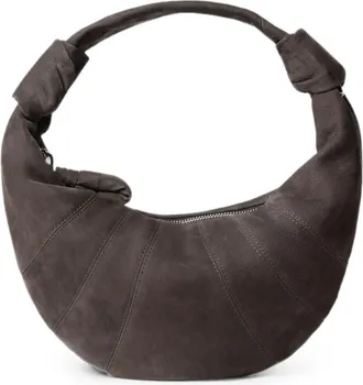 Christophe Lemaire Mini Fortune Croissant Bag In Alpaca Nubuck