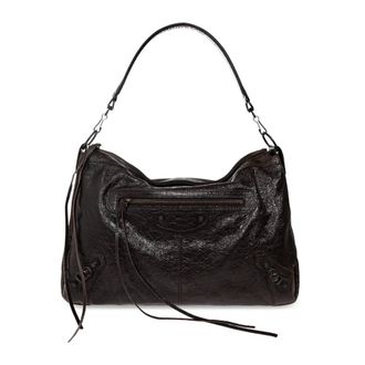 Balenciaga Schoudertas Le City Moro Medium - Heren - Tassen - Bruin - Maat: ONE Size Leer