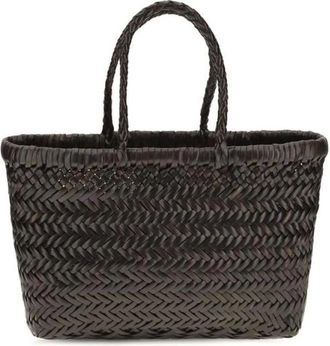 Dragon Diffusion Borsa Tote in Pelle Intrecciata - - Bags - Donna - Marrone - ONE SIZE