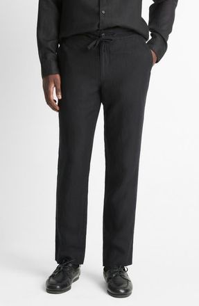 Vince Lightweight Hemp Linen Pants in Black at Nordstrom, Size Xx-Large