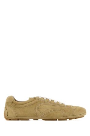 Prada Beige Suede Sneakers