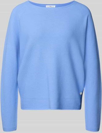 Fynch-Hatton Fynch-Hatton Strickpullover mit Rundhalsausschnitt und Label-Detail in Hellblau, Gr&ouml;&szlig;e XXL