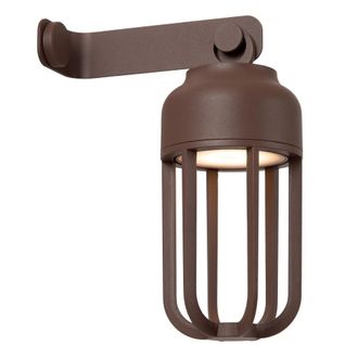 Lucide L&aacute;mpara de pared de aluminio con 1 led integrado, marr&oacute;n &oacute;xido