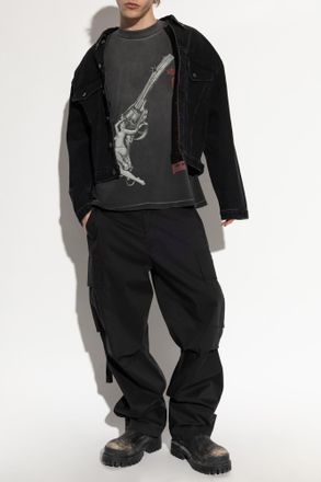 Represent T-shirt With Print, Mens, Grey