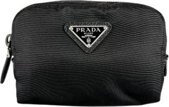 Prada Pre-owned Re-Nylon Pouch - Dames - Vintage Tassen - Zwart - ONE Size - Nylon - Vintage