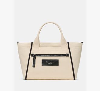Kate Spade New York Womens Dash Canvas Tote Bag in Beige | Canvas