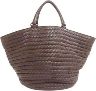 Bottega Veneta Pre-owned Tote Bags, female, Brown, Size: ONE SIZE Pre-owned Vintage Tote