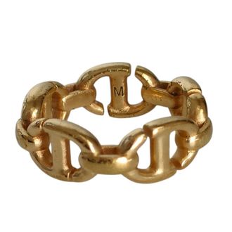 Dior Gold Gold Plating Metal Band Ring (Pre-Owned)