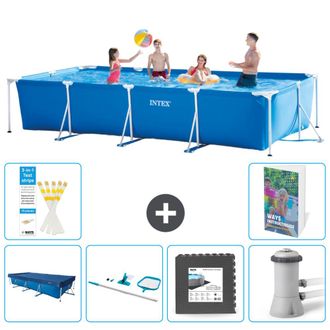 Intex Piscina Con Estructura Rectangular - 450x220x84 Cm - 7-piezas S163