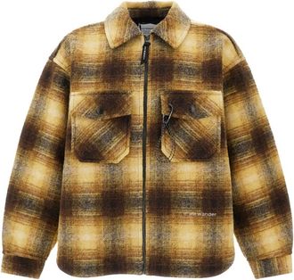 And Wander Plaid Wolmix Ritsjack - Heren - Sport - Bruin - Maat: S Wol