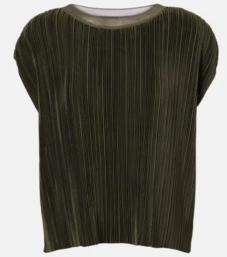 Joseph Top Cedre de sat&eacute;n plisado