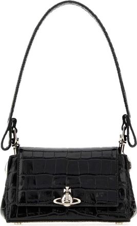Vivienne Westwood Hazel Small Shoulder Bag - Dames - Schoudertassen - Zwart - ONE Size - Leer - Tassen