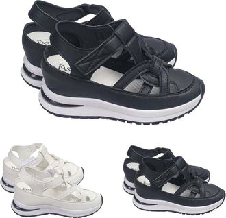 Generic Closed Toe sandal for Women Holiday Essentials Womens Sandal Size 4 Orange Sandals for Ladies Cushioned sandals Comfy Platform Sliders Black Shoes Siz