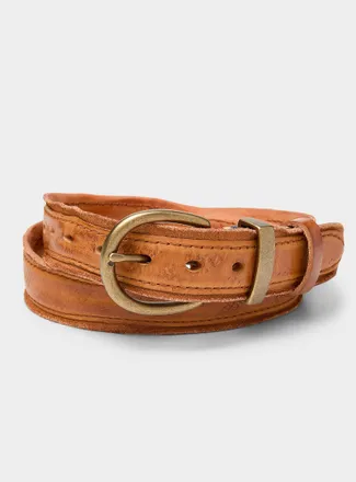 Le 31 Mens Raw-leather-edge belt