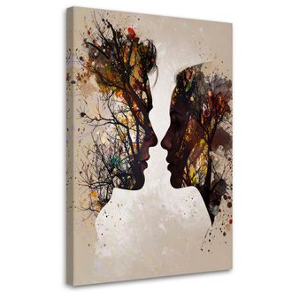 Feeby Cuadro Sobre Lienzo Pareja Enamorada Amor &Aacute;rboles 70x100