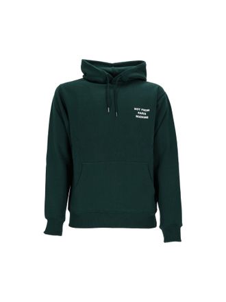 Dr&ocirc;le de Monsieur Dark Green Bold Slogan Hoodie