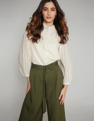 Nooki Design Womens Fifi Trouser in Khaki - Tan - Size: 12/10