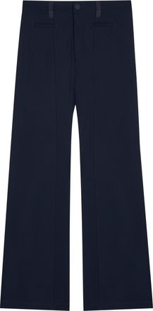 High High Be-side Wide-leg Stretch-jersey Trousers - Navy - 48 (UK16 / XL)
