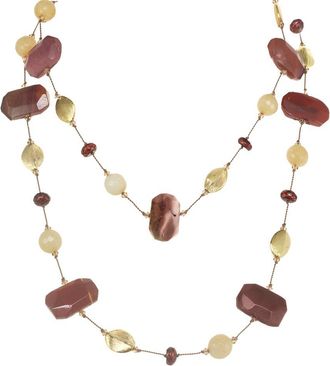 Margo Morrison Vermeil Gemstone & Pearl Necklace