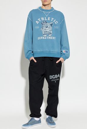 Dolce & Gabbana Sweatshirt With Print, Mens, Blue