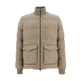 Herno Chaqueta Bomber de Tweed - Jackets - Hombre - Beige - L